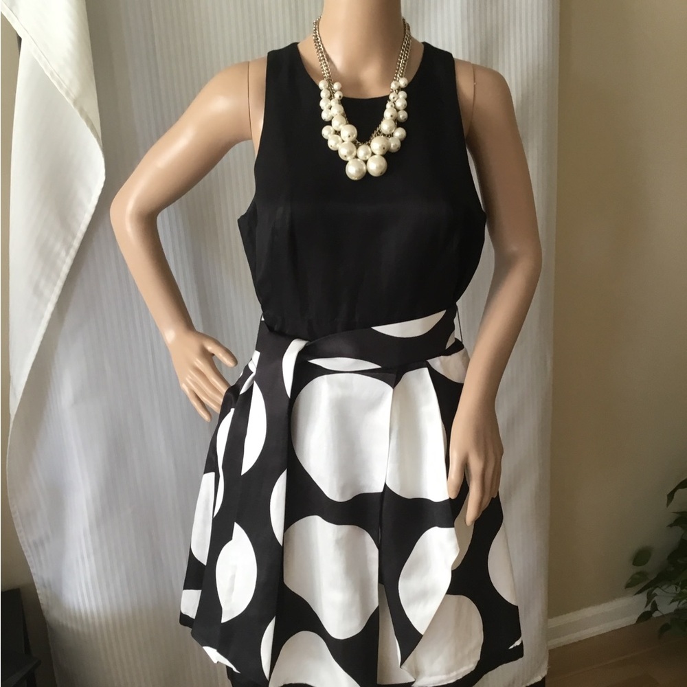 Banana Republic Black and white dress with pockets